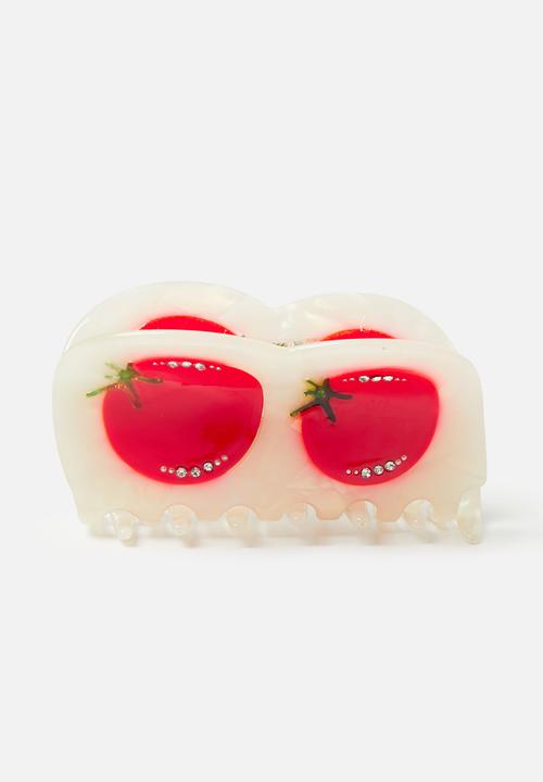 Tessa Design - Giavanna tomato pearl claw clip-multi