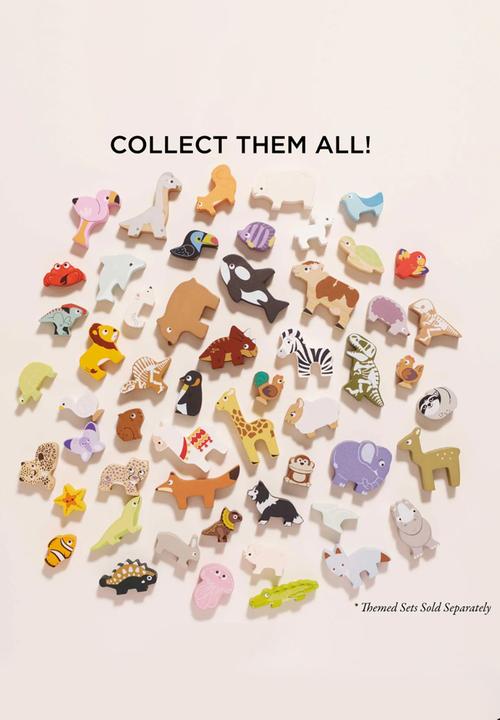 Le Toy Van - 10Pcs  Jurassic Stacking Dinosaurs & Bag - multi