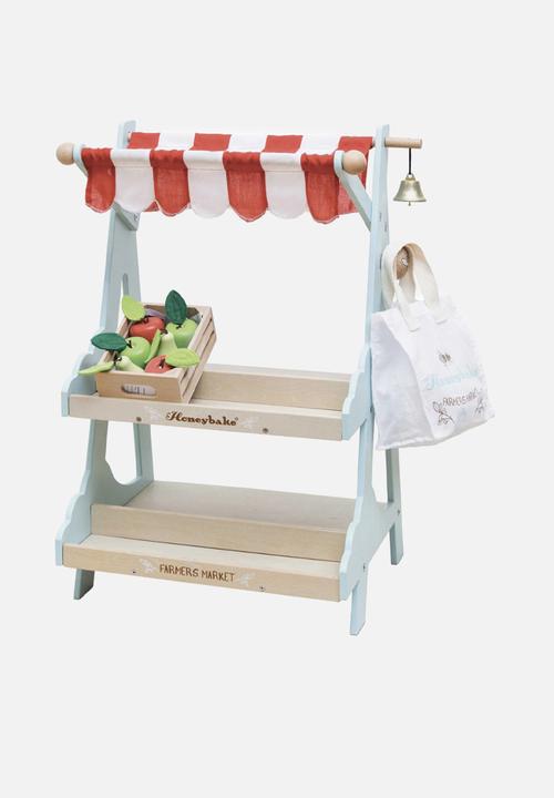 Le Toy Van - 3Pcs  Market Stall & Fruit Play Food Crate - multi