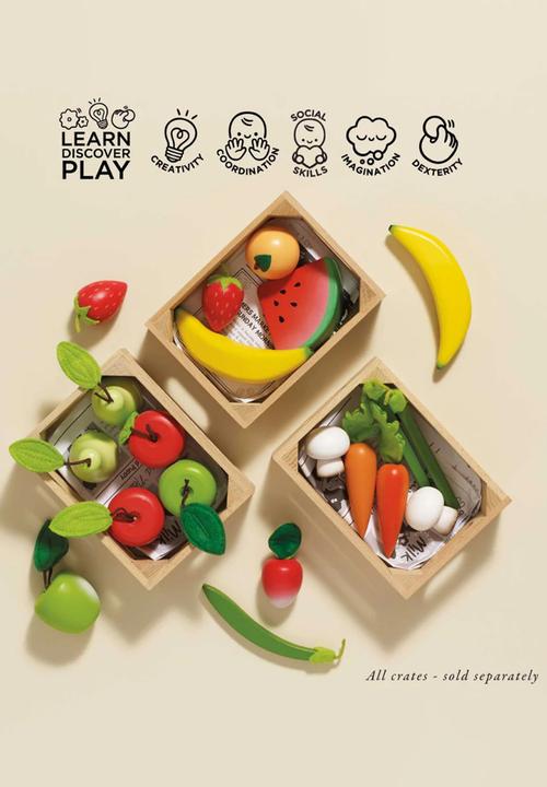 Le Toy Van - 7Pcs  smoothie fruit food Crate - multi