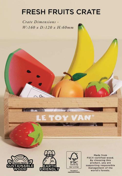 Le Toy Van - 7Pcs  smoothie fruit food Crate - multi