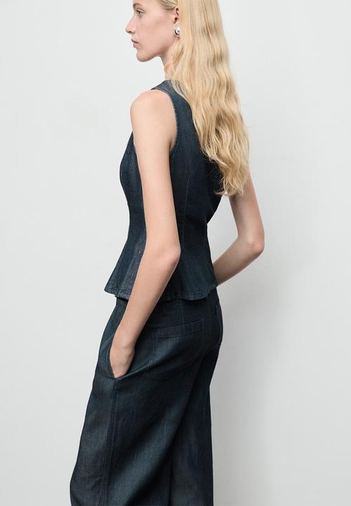 MANGO - Trousers Lua - Open Blue