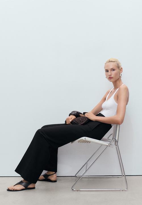 MANGO - Trousers Miso - Black