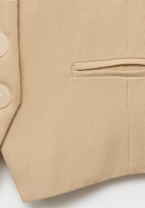 MANGO - Vest Deia - Light Beige
