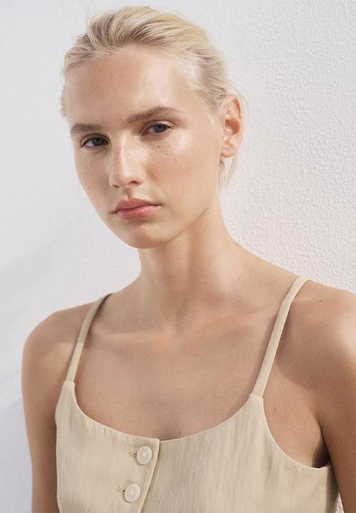 MANGO - Vest Deia - Light Beige