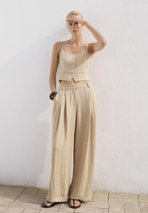 MANGO - Vest Deia - Light Beige