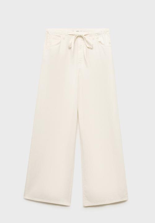 MANGO - Trousers Mery - Light Beige