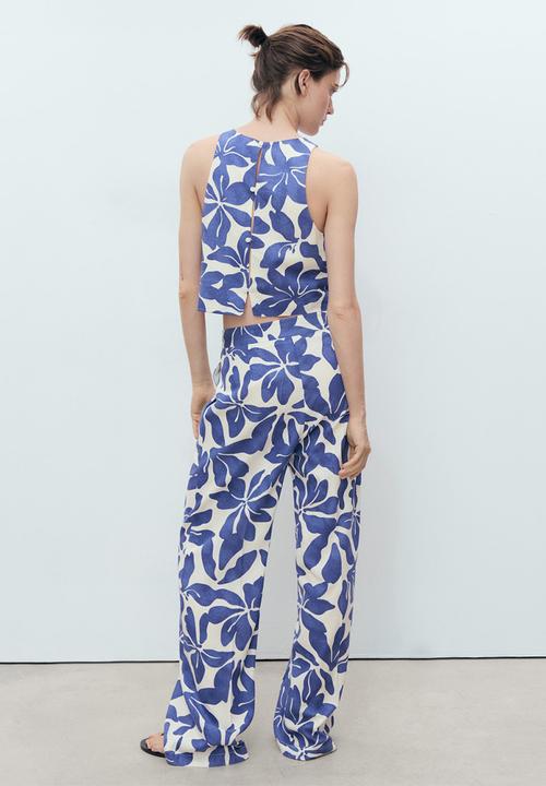 MANGO - Trousers Jamie - Medium Blue