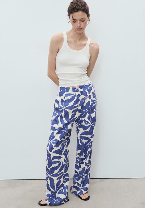 MANGO - Trousers Jamie - Medium Blue
