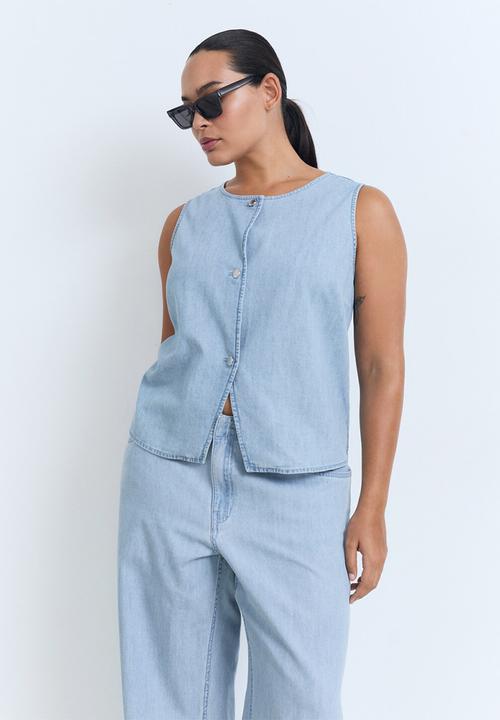 MANGO - Trousers Vionet - Open Blue