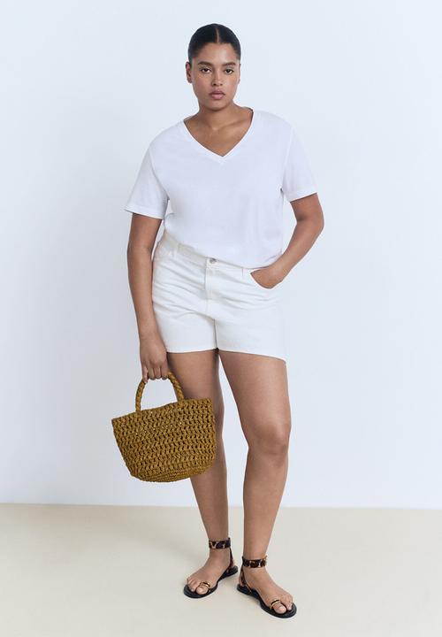 MANGO - T-Shirt Chalspic - White