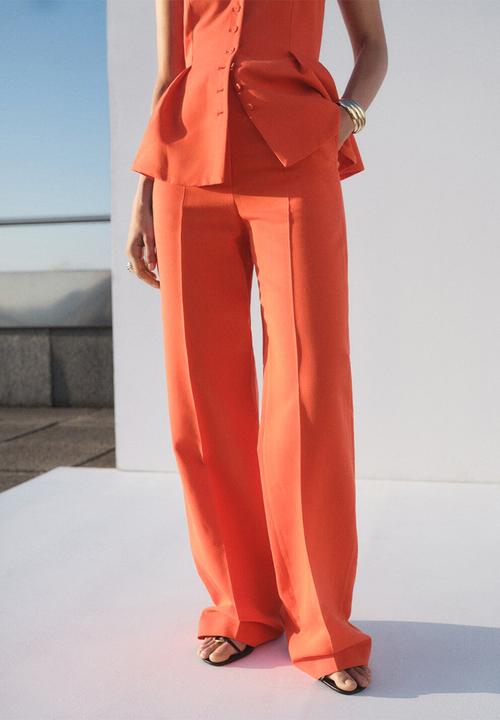 MANGO - Trousers Miso - Bright Red
