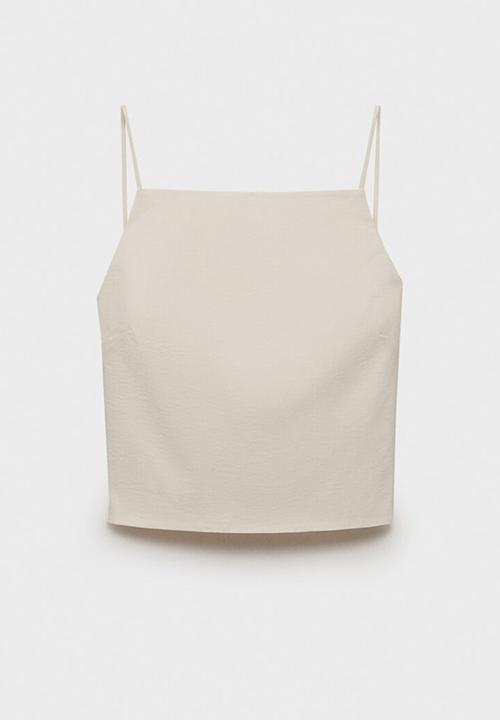 MANGO - Top Malena - Light Beige