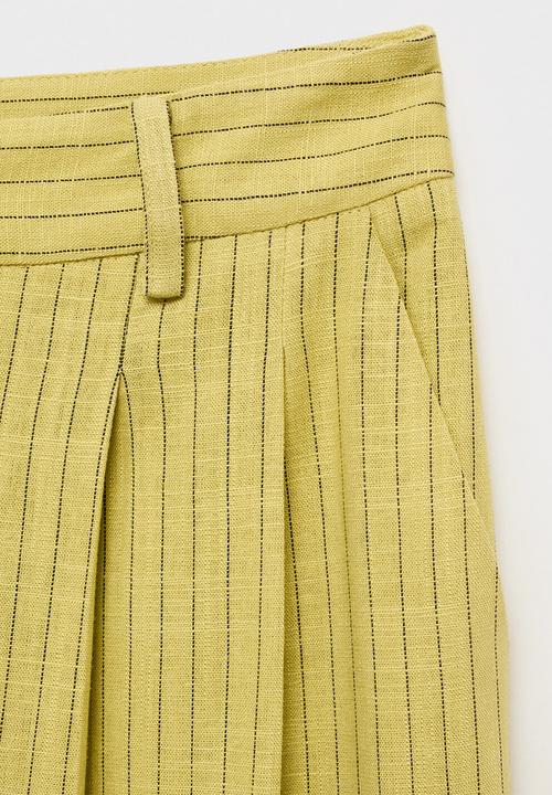 MANGO - Trousers Luca - Bright Yellow