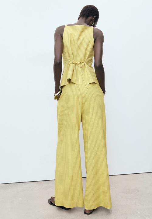 MANGO - Trousers Luca - Bright Yellow