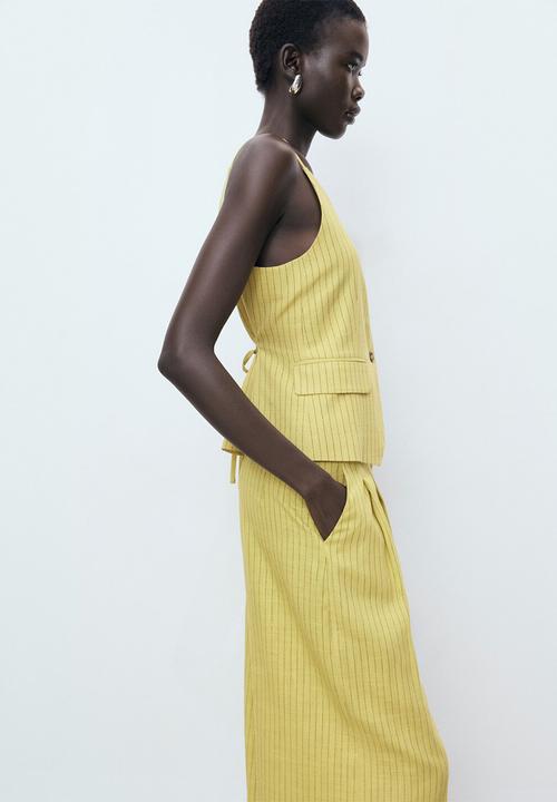MANGO - Trousers Luca - Bright Yellow