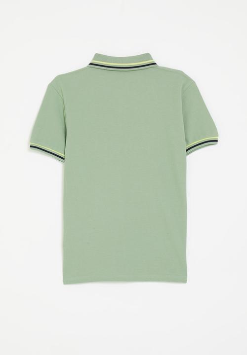 POLO - Boys patrick embroidered ss golfer - sage