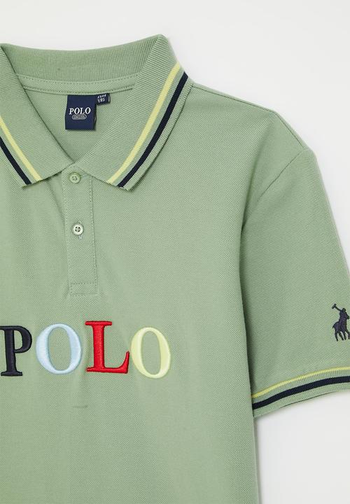 POLO - Boys patrick embroidered ss golfer - sage