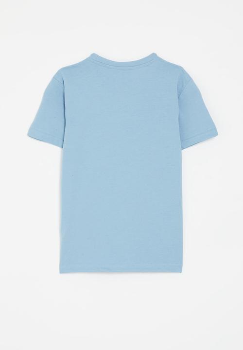 POLO - Boys bongani printed ss tee - glacier blue