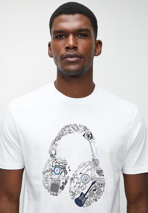 Ben Sherman - Typography Headphones - White