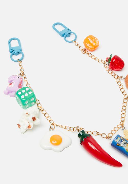 Tessa Design - Aurora food chain bag charm-multi