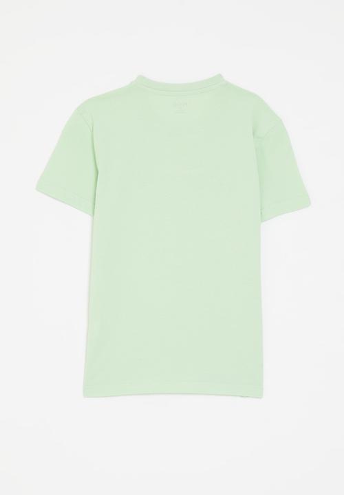 POLO - Boys ted printed ss tee - sea green
