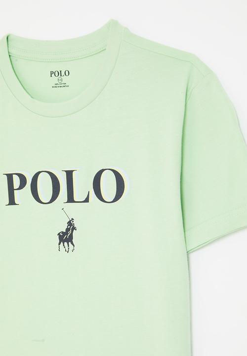 POLO - Boys ted printed ss tee - sea green