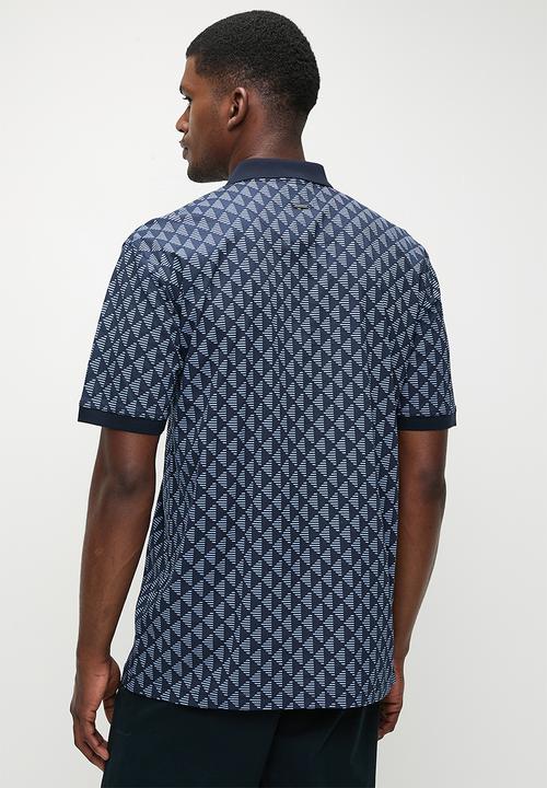 POLO - CARSON DM Geometric Printed Golfer - Navy