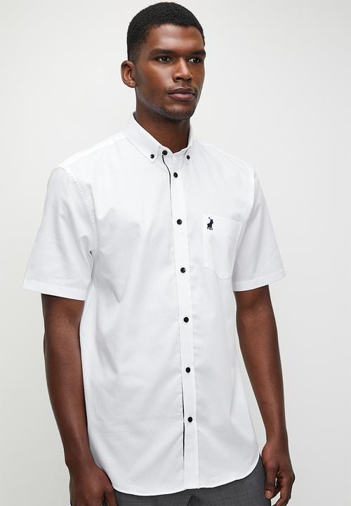 POLO - Luther  Textured SS Shirt - White