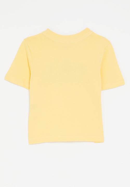 Pop Candy - Short sleeve placement print tee - custard yellow/multi