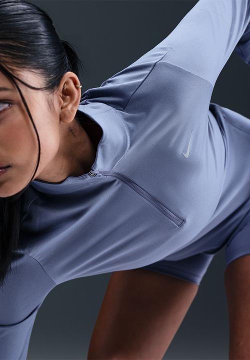 Nike - Dri-Fit Uv 1/4-Zip Running Top - Blue