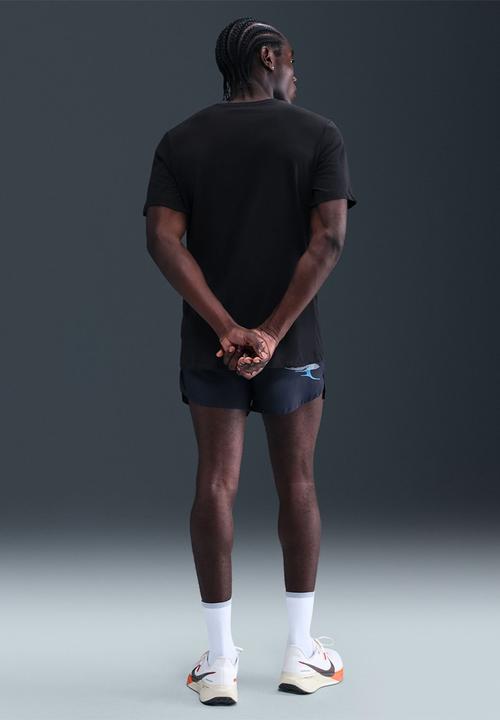 Nike - Dri-FIT Running  Energy Verb T-Shirt  - Black/ight Crimson