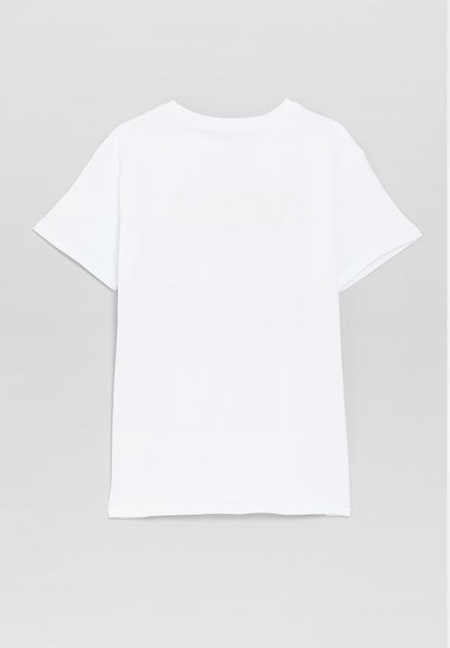 Pop Candy - Short sleeve logo tee - white/red/nasa