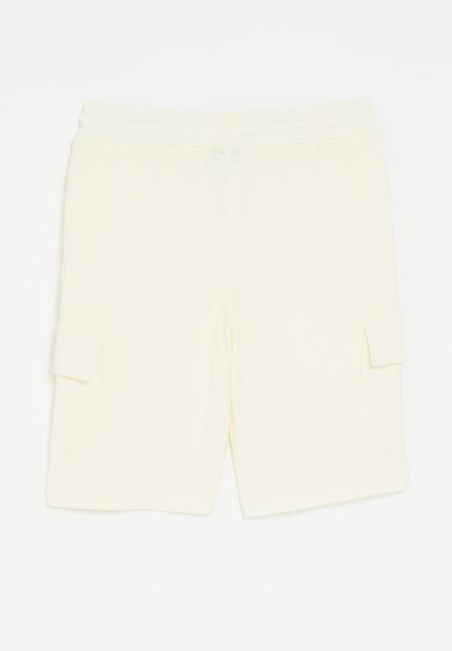 SOVIET - Boys cargo pocket track short - winter white