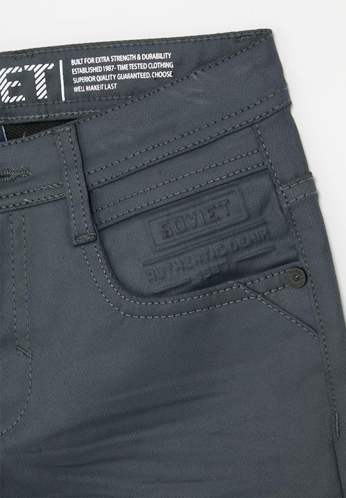 SOVIET - Boys coated denim short - petrol
