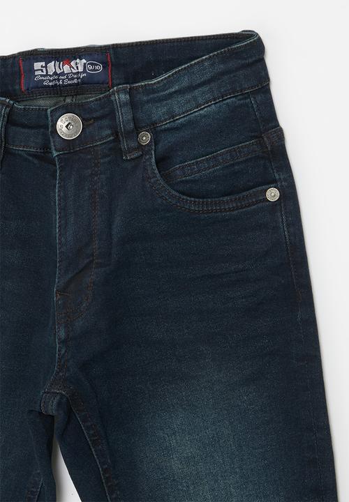 SOVIET - Boys denim short - blue black