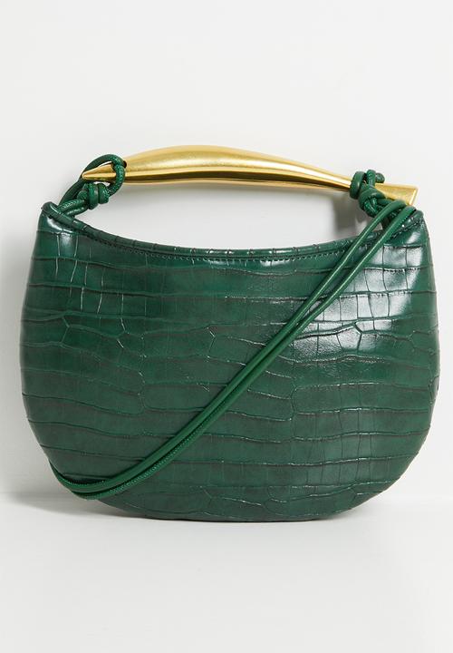 Tessa Design - Kimberly cross body bag with metal handle - green
