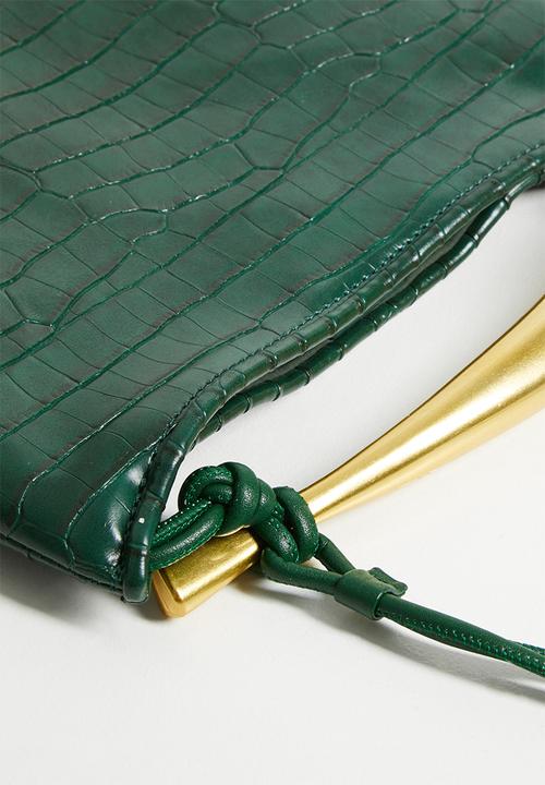 Tessa Design - Kimberly cross body bag with metal handle - green