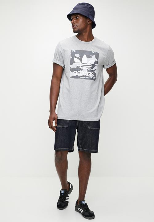adidas Originals - Camo Logo Tee - Medium grey heather