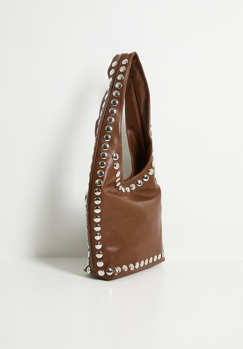 Tessa Design - Kenna studded bucket bag - tan