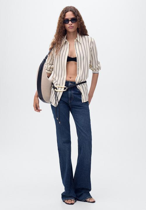 MANGO - Shirt Basic - Light Beige