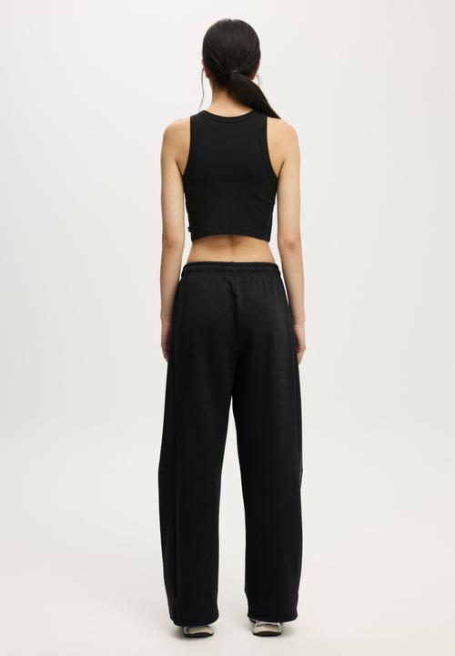 Cotton On - Summer Fleece Barrel Sweatpant - Black