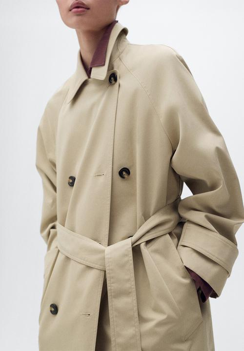 MANGO - Trenchcoat Angela -  Light Beige