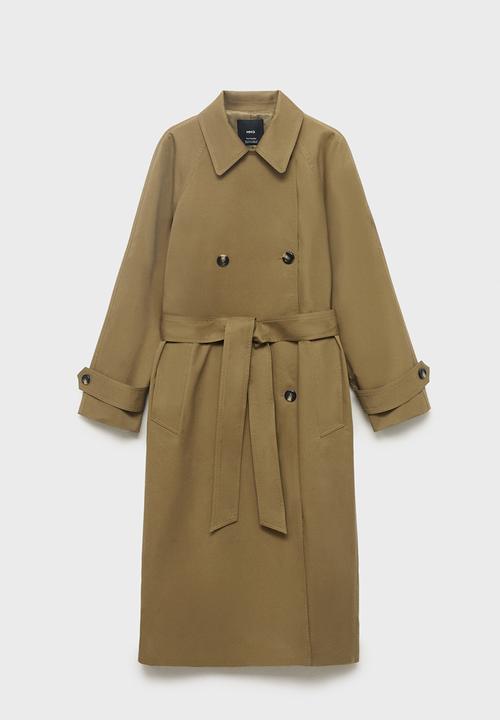 MANGO - Trenchcoat Angela - Beige/Khaki