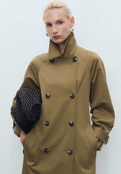 MANGO - Trenchcoat Angela - Beige/Khaki