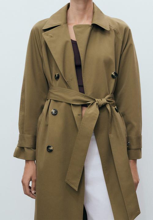 MANGO - Trenchcoat Angela - Beige/Khaki