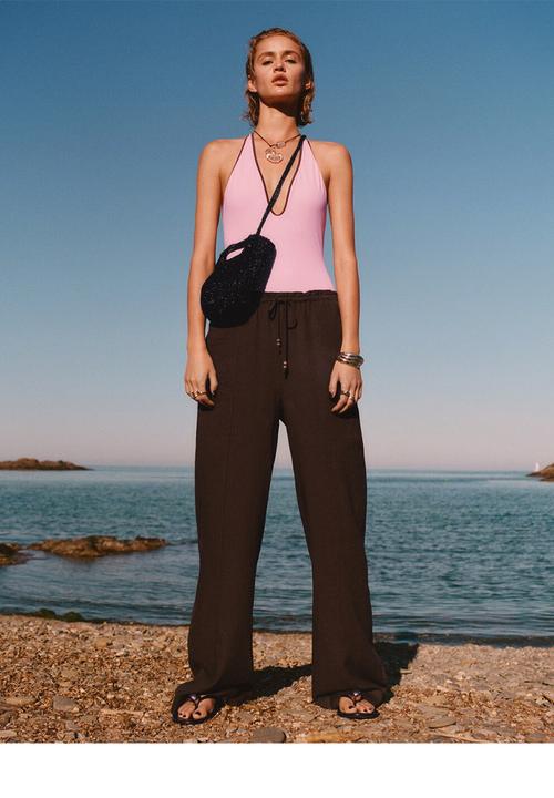 MANGO - Trousers Scott - Medium Brown