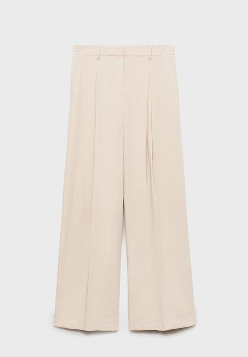 MANGO - Trousers Carla - Light Pastel Gray