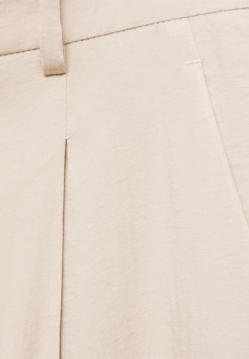 MANGO - Trousers Carla - Light Pastel Gray