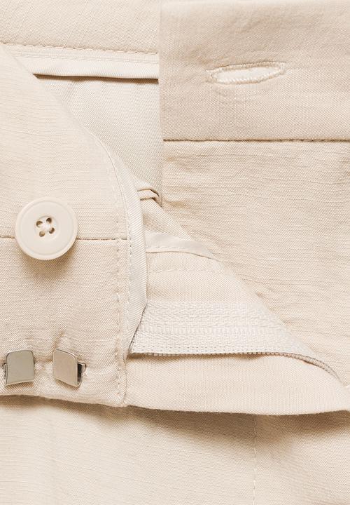 MANGO - Trousers Carla - Light Pastel Gray
